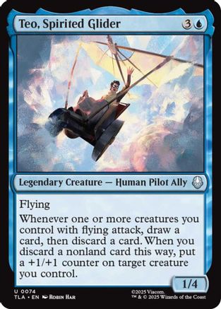 Teo, Spirited Glider (TLA-074) - Avatar: The Last Airbender Foil [Uncommon]