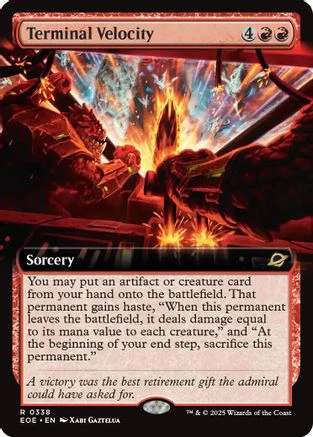 Terminal Velocity (Extended Art) (EOE-338) - Edge of Eternities Foil [Rare]