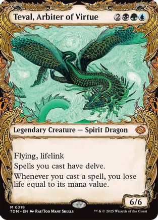 Teval, Arbiter of Virtue (Showcase) (TDM-319) - Tarkir: Dragonstorm [Mythic]