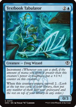 Textbook Tabulator (SOS-070) - Secrets of Strixhaven Foil [Common]