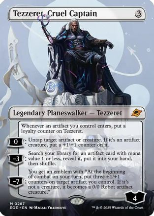 Tezzeret, Cruel Captain (Borderless) (EOE-287) - Edge of Eternities Foil [Mythic]