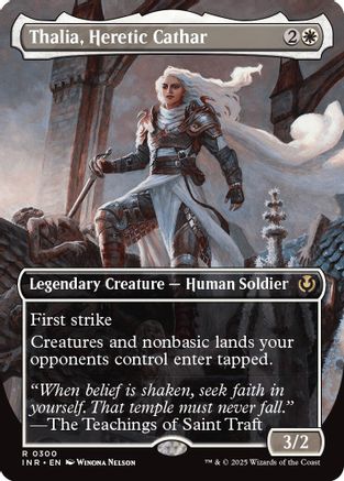 Thalia, Heretic Cathar (borderless) (INR-300) - Innistrad Remastered Foil [Rare]