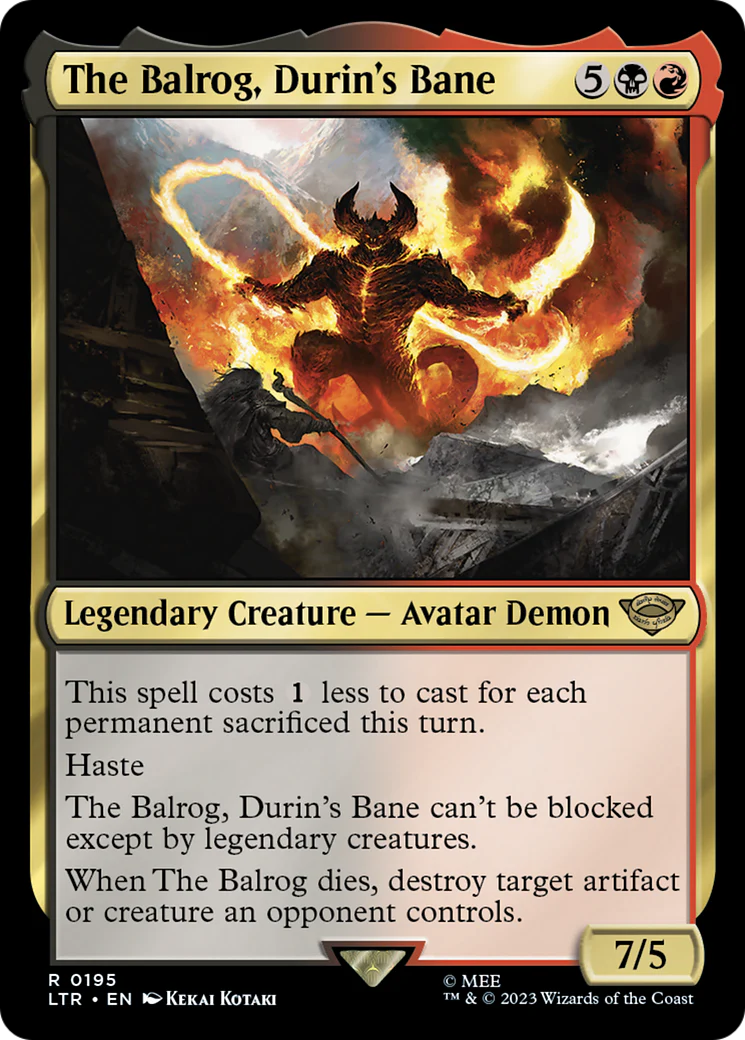The Balrog, Durin's Bane (LTR-195) - The Lord of the Rings: Tales of Middle-earth [Rare]