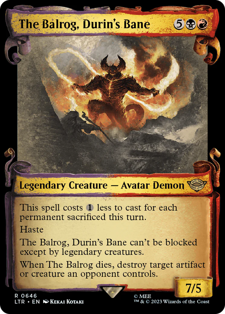 The Balrog, Durin's Bane (LTR-646) - The Lord of the Rings: Tales of Middle-earth: (Showcase) Scroll Foil [Rare]