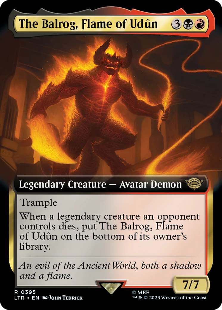 The Balrog, Flame of Udûn (LTR-395) - The Lord of the Rings: Tales of Middle-earth: (Extended Art) [Rare]