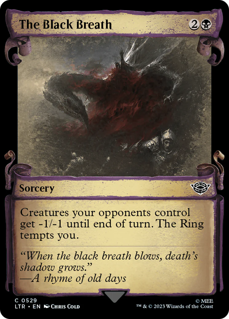 The Black Breath (LTR-529) - The Lord of the Rings: Tales of Middle-earth: (Showcase) Scroll Foil [Common]