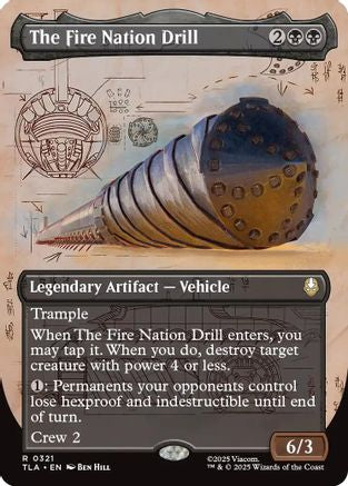 The Fire Nation Drill (Borderless) (TLA-321) - Avatar: The Last Airbender Foil [Rare]