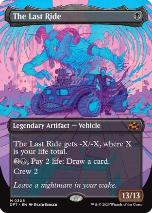 The Last Ride (Borderless) (DFT-308) - Aetherdrift Foil [Mythic]