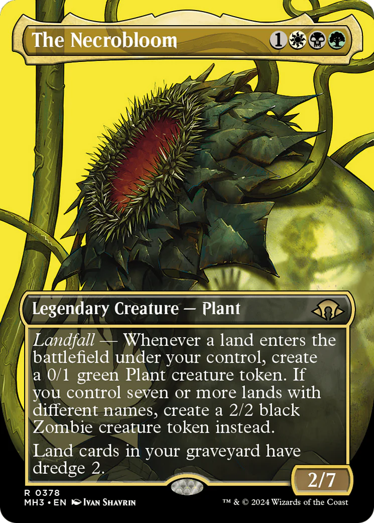 The Necrobloom (MH3-378) - Modern Horizons 3 (Borderless) [Rare]