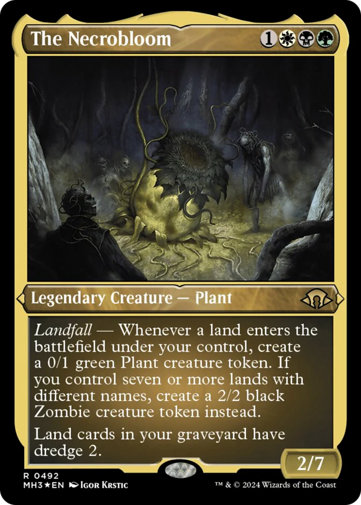 The Necrobloom (MH3-492) - Modern Horizons 3 Etched Foil [Rare]