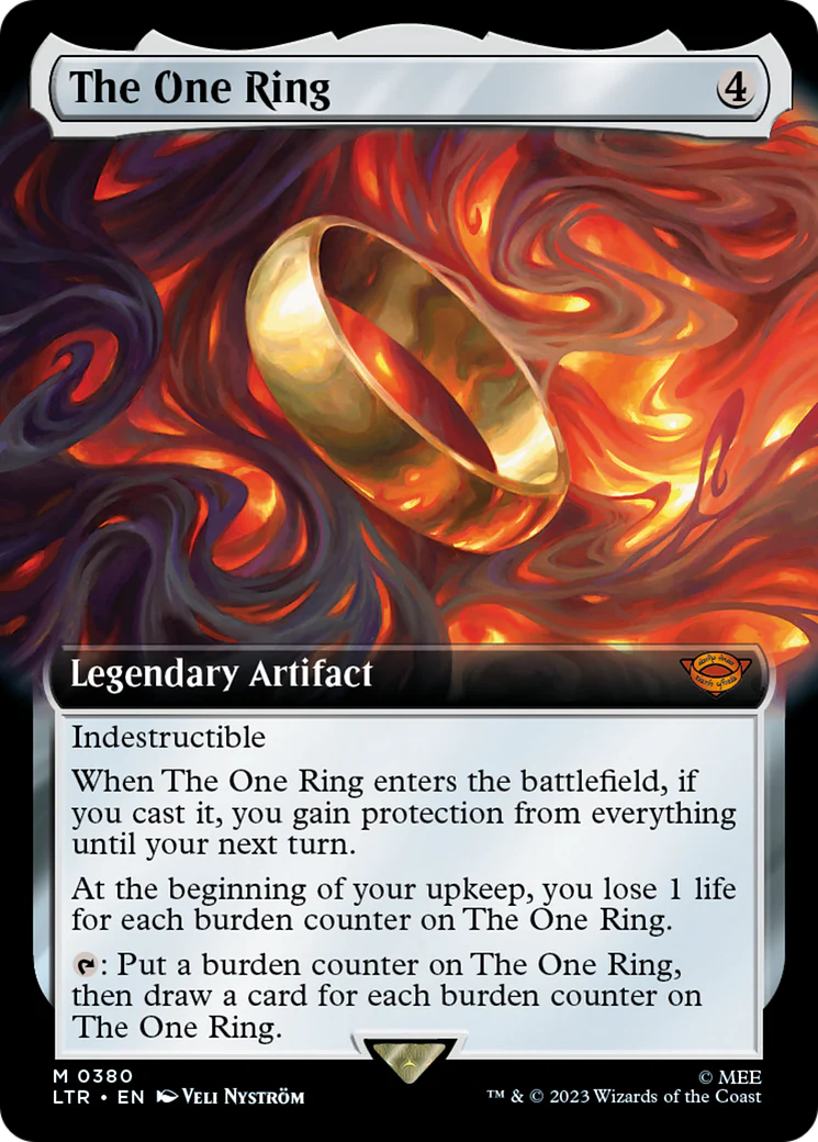 The One Ring (LTR-380) - The Lord of the Rings: Tales of Middle-earth: (Extended Art) Foil [Mythic]