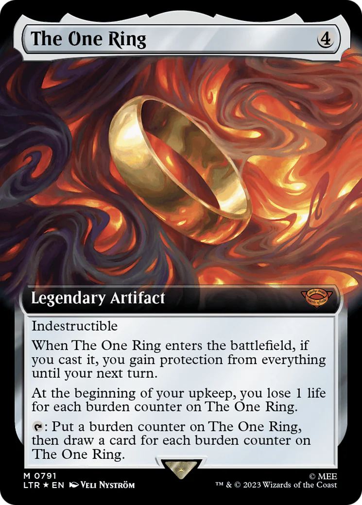 The One Ring (LTR-791) - The Lord of the Rings: Tales of Middle-earth: (Extended Art) Surge Foil [Mythic]