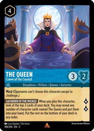 The Queen - Crown of the Council (148/204) - Shimmering Skies Cold Foil [Rare]