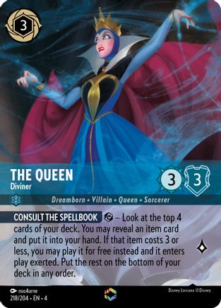 The Queen - Diviner (Enchanted) (218/204) - Ursulas Return Holofoil [Enchanted]