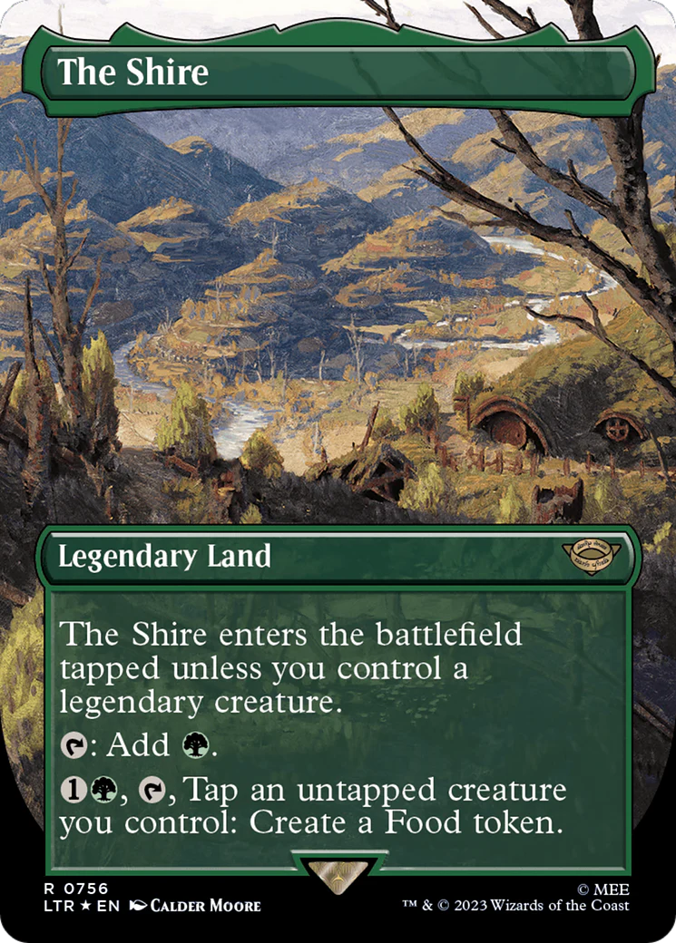 The Shire (LTR-756) - The Lord of the Rings: Tales of Middle-earth (Borderless) Surge Foil [Rare]