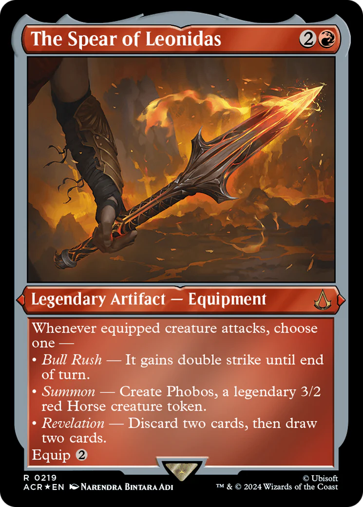The Spear of Leonidas (ACR-219) - Assassin's Creed Etched Foil [Rare]