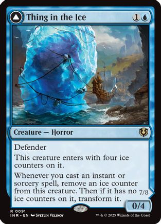 Thing in the Ice (INR-091) - Innistrad Remastered Foil [Rare]