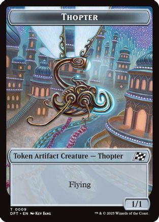 Thopter (0009) // Treasure Double-Sided Token (DFT-9 // 11) - Aetherdrift Foil [Token]