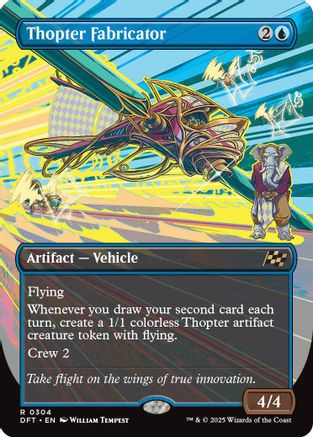 Thopter Fabricator (Borderless) (DFT-304) - Aetherdrift [Rare]