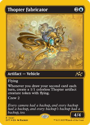 Thopter Fabricator (First-Place Foil) (DFT-441) - Aetherdrift Foil [Rare]