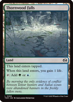 Thornwood Falls (TDM-269) - Tarkir: Dragonstorm Foil [Land]