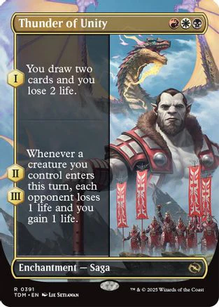 Thunder of Unity (Borderless) (TDM-391) - Tarkir: Dragonstorm [Rare]