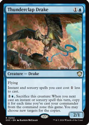 Thunderclap Drake (SOC-204) - Commander: Secrets of Strixhaven [Rare]