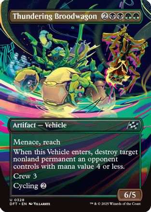 Thundering Broodwagon (Borderless) (DFT-328) - Aetherdrift Foil [Uncommon]