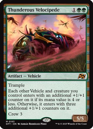 Thunderous Velocipede (DFT-183) - Aetherdrift Foil [Mythic]