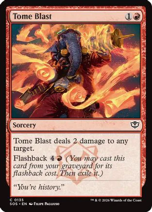 Tome Blast (SOS-135) - Secrets of Strixhaven Foil [Common]