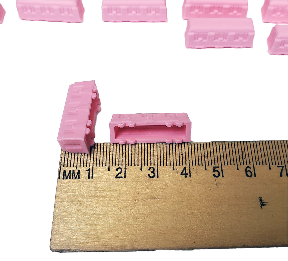 Top Shelf Gamer - 3D Printed Train Set - Light Pink (set of 51) - Image 4