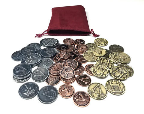 Top Shelf Gamer - Metal Coin Bundle compatible Five Tribes™ (Set of 65) - Image 2
