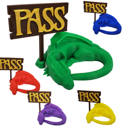 Top Shelf Gamer - Pass Markers compatible with Wyrmspan™ (set of 5)