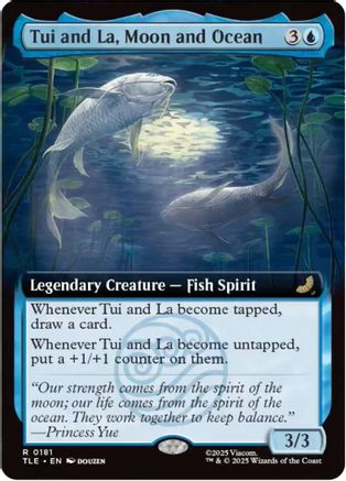 Tui and La, Moon and Ocean (Extended Art) (TLE-181) - Avatar: The Last Airbender: Eternal-Legal Foil [Rare]