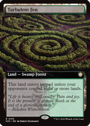 Turbulent Fen (Extended Art) (SOC-103) - Commander: Secrets of Strixhaven [Rare]