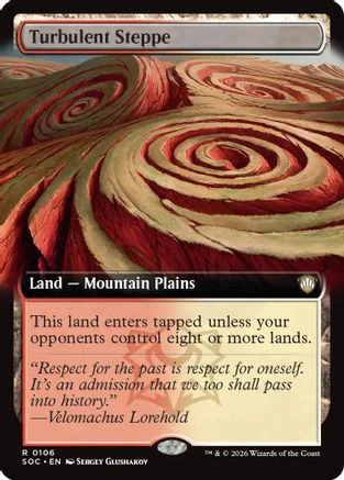 Turbulent Steppe (Extended Art) (SOC-106) - Commander: Secrets of Strixhaven [Rare]