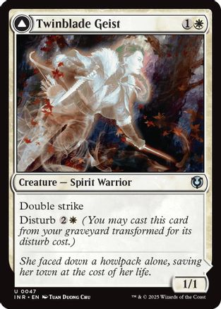 Twinblade Geist // Twinblade Invocation (INR-047) - Innistrad Remastered Foil [Uncommon]
