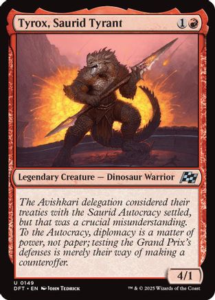 Tyrox, Saurid Tyrant (DFT-149) - Aetherdrift [Uncommon]