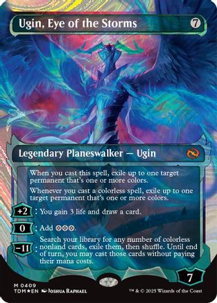 Ugin, Eye of the Storms (Showcase) (Halo Foil) (TDM-409) - Tarkir: Dragonstorm Foil [Mythic]