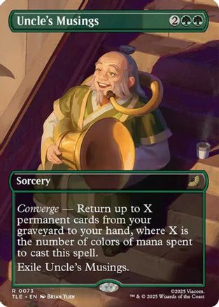 Uncle's Musings (Borderless) (TLE-073) - Avatar: The Last Airbender: Eternal-Legal [Rare]