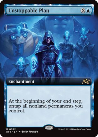 Unstoppable Plan (Extended Art) (DFT-382) - Aetherdrift Foil [Rare]