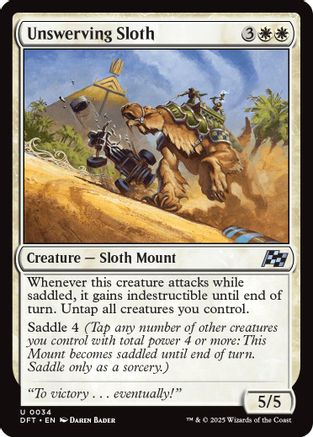 Unswerving Sloth (DFT-034) - Aetherdrift Foil [Uncommon]