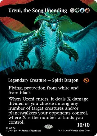 Ureni, the Song Unending (Borderless) (TDM-374) - Tarkir: Dragonstorm [Mythic]