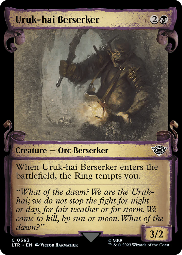 Uruk-hai Berserker (LTR-563) - The Lord of the Rings: Tales of Middle-earth: (Showcase) Scroll [Common]