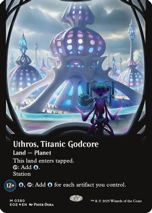 Uthros, Titanic Godcore (Borderless) (Galaxy Foil) (EOE-380) - Edge of Eternities Foil [Mythic]