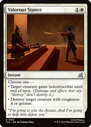 Valorous Stance (TLE-154) - Avatar: The Last Airbender: Eternal-Legal Foil [Uncommon]