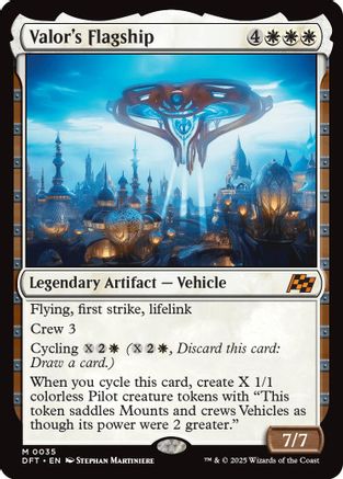 Valor's Flagship (DFT-035) - Aetherdrift [Mythic]