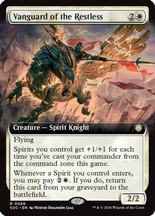 Vanguard of the Restless (Extended Art) (SOC-066) - Commander: Secrets of Strixhaven [Rare]
