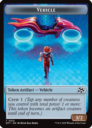 Vehicle // Pilot Double-Sided Token (DFT-12 // 1) - Aetherdrift Foil [Token]