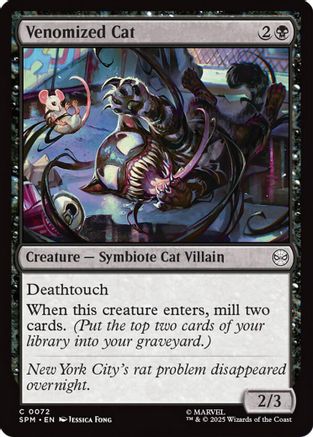 Venomized Cat (SPM-072) - Marvel's Spider-Man Foil [Common]